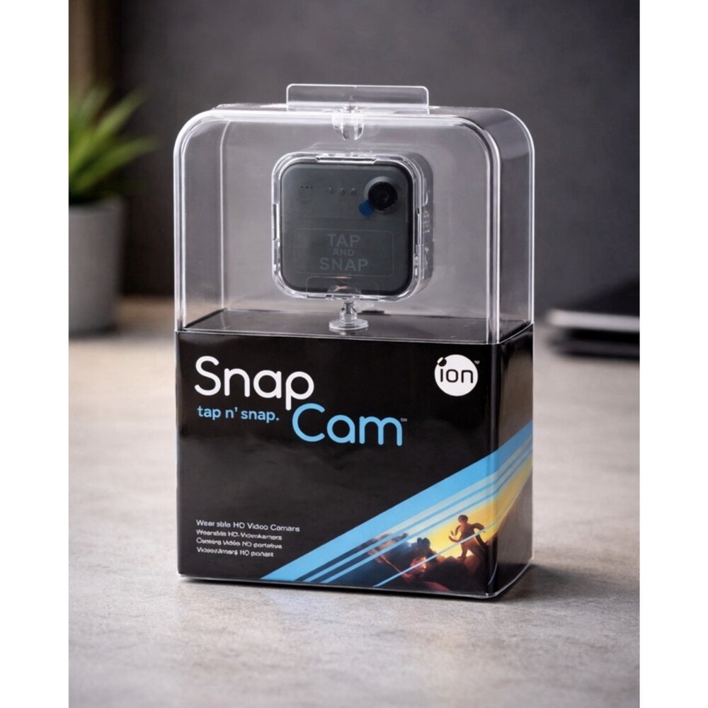 NIB iON Wireless Snap Cam Tap n Snap Wearable HD Video Camera